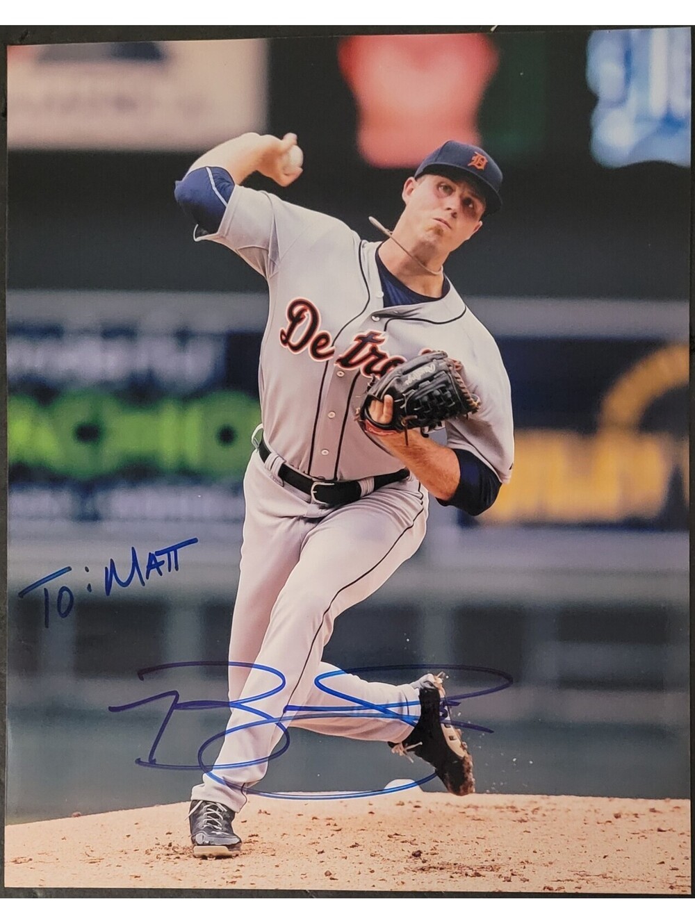 Buck Farmer Detroit Tigers Pitcher MLB Autographed Signed 8"x10" Photo